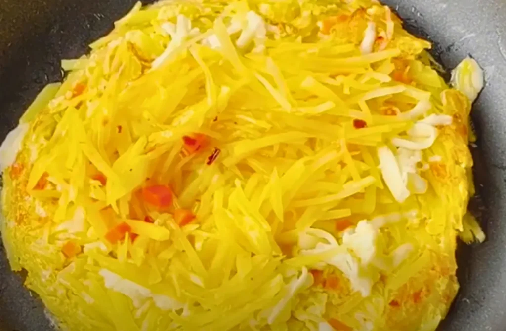 Fluffy Potato Egg Omelette