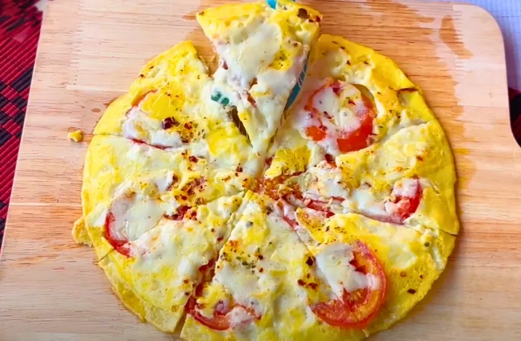 Egg Omelette Pizza